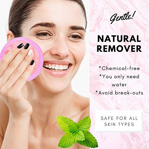 Reusable Makeup Remover Pads 7 Cloths Per Set Gently remove mascara