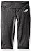 New Balance Girls' Big Performance Athletic Capri, Charcoal, 14