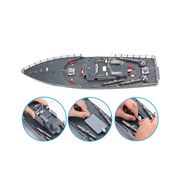 MYRCLMY Fernbedienungsboot, RC Makeile Kriegship Radio Fernbedienung Schiff Schlachtschiff Cruiser Große… – Bild 8