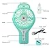 TOPWELL WIOR Handheld Mini USB Misting Fan Water Spray Fan Rechargeable Portable Personal Cooling Mist Humidifier Fan (Green)