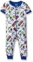 The Children's Place Baby Boys' Li'l Guy's Short Sleeve Printed Stretchie, White, 0-3MONTHS