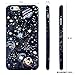 luminous iPhone 6 Case/STAR-TOP Ultra Slim Color Emboss Starry Night Galaxy and Interstellar Coated Non Slip case for iPhone 6 iPhone 6s 4.7 inch (Black)