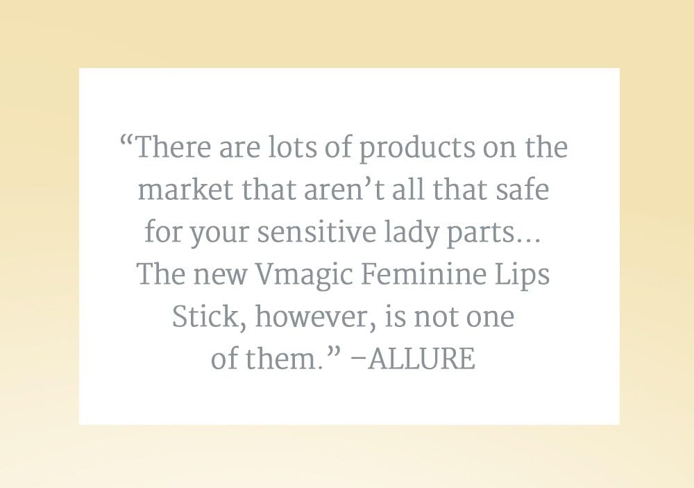 Vmagic Organic Vulva Balm & Intimate Skin Care, Vaginal Moisturizer & Personal Lubricant - Relieves Dryness, Itching, Burning, Redness, Chafing, Odor, Menopause Symptoms - Feminine Lips Stick (.65oz): Health & Personal Care