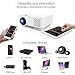 Projector, DBPOWER RD-810 Mini LED Video Projector, Multimedia Home Theater Video Projector Supporting 1080P, HDMI, USB, VGA, AV for Home Cinema, TVs, Laptops, Games, Smartphones