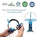 iClever Kids Headphones - Headphones for Kids, 85db Volume Limiting, Child-Friendly Silicone, Bat-Inspired Wired Over Ear Headsets with 3.5mm AUX Jack Cable Free Cord (Blue)