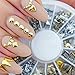 Binmer(TM)New 300 Punk Rivet Design Nail Art Sticker Tip Decal Manicure Metallic Gold Studs Nail Tips DIY