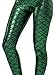 Green Mermaid Leggings for Women Halloween Leggings Stretch Ankle Length Plus Size 3X
