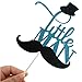 JCKEL Shxstore Little Man Cake Topper Mini Mustache Hat Bowtie Cupcake Picks for Baby Shower Birthday Party Decorations Supplies, 31 Counts
