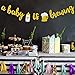 A Baby is Brewing Baby Shower Baby Sprinkle Banner Gender Reveal Party Decoration Diaper Party Decor Pre-strung Gold Glitter Baby Brewing Sign with Beer & Baby Bottle Design