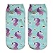 Zmart Funny Unicorn Gifts for Women & Teen Girls - Rainbow Ankle Socks & Pride Socks
