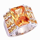 Psiroy Women's 925 Sterling Silver 5ct Gemstone Filled Ring