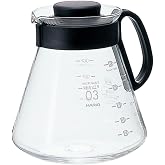 Hario V60 Glass Range Coffee Server, 800ml, Black