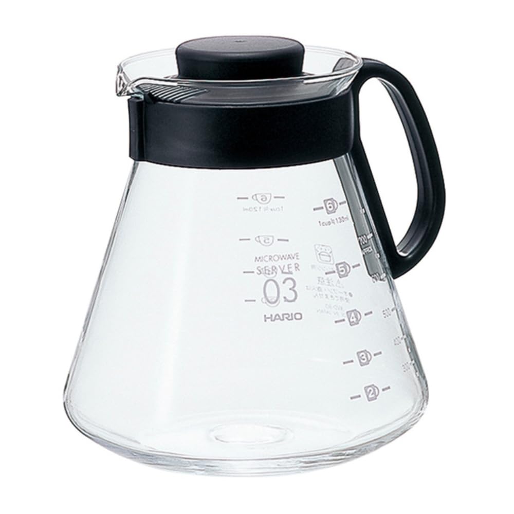 Hario XVD-80B 800 ml Acrylic Range Coffee Server, Black, 6 Cup
