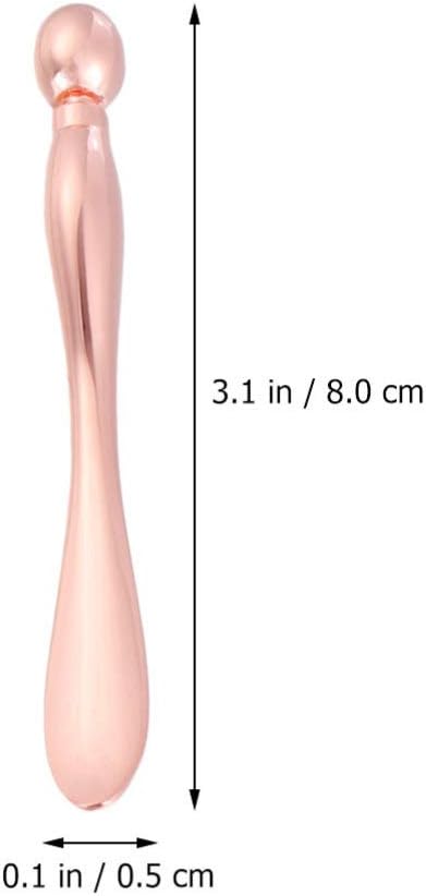 Beaupretty Eye Cream Massgae Sticks Alloy Eye Cream Applicator Eye Roller Facial Face for,2pcs(Rose Gold) Skin Care Roller - Image 3