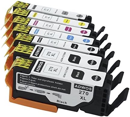 ADWOS 7 Pack Compatible ink cartridge for Canon 270 271 PGI-270XL CLI -271XL(2PGBK,1BK,1C,1M,1Y,1GY) PIXMA MG5720 MG6820 MG7720 TS5020 TS6020 TS8020 TS9020