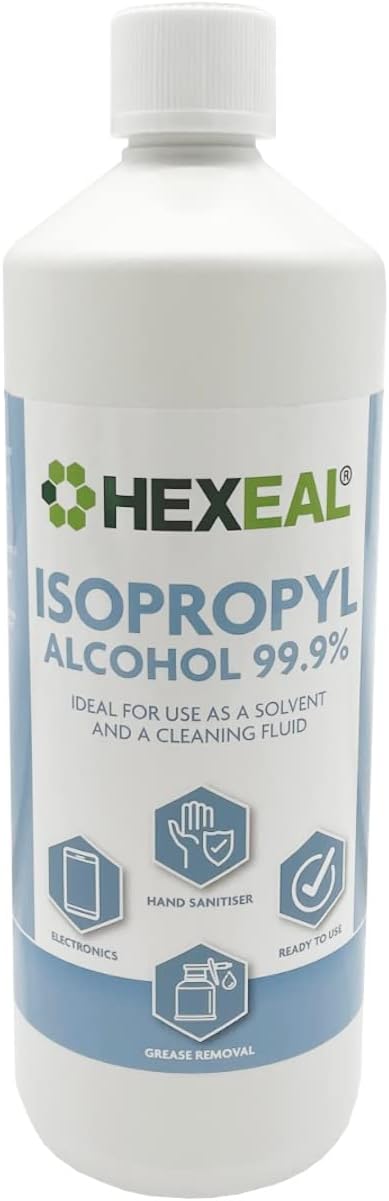 Hexeal Isopropyl Alcohol 1L – 99.9% IPA Disinfectant & cleaner