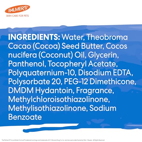 PALMER’S FOR PETS DETANGLING & CONDITIONING SPRAY WITH COCOA BUTTER 8 FL OZ; LEAVE-IN DOG CONDITIONER WITH VITAMIN E AND COCOA BUTTER, DE-MATTING SPRAY FOR DOGS