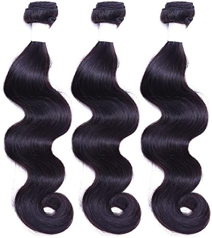 Flady Hair Brazilian Body Wave Virgin Hair 3 Bundles 100% Unprocessed Brazilian Human Hair Weave Bundles Black Color