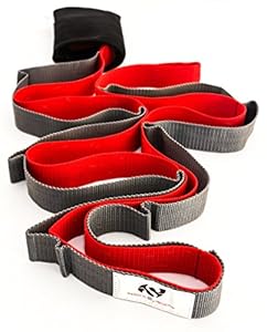 Sport2People Dance Stretching Straps - Also for Tall People - Recommended by Physiotherapists - Deepen Your Stretches Safely with Yoga Belt - Easy to Clean - Carry Bag & Workout Instruction Included.