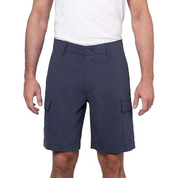 UNIONBAY Men's Relaxed Fit Flex Waist Cargo Short (Blue, 30