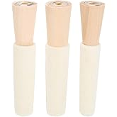Ring Polishing, Wood Ring Inner Hole Ring Buffing Stick 3inch S+3inch M+3inch L with Cloth for Sanding and Polishing Shaping Tool