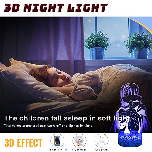 3D Led Anime Light,16 Colors 3D Touch + Remote Control Color Changing Night Light,for Holiday Gifts, and Bedroom Decorations