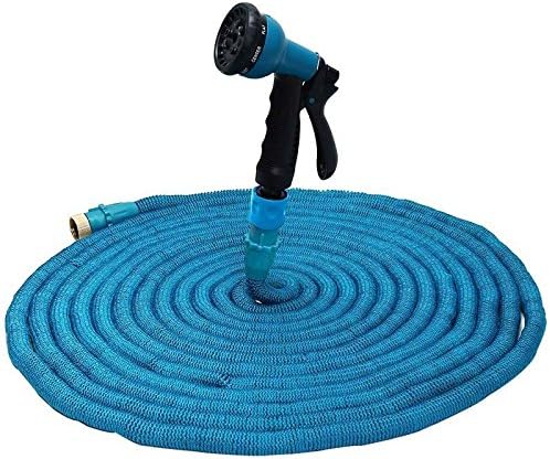 Original 25FT-100FT Garden Hose Expandable Magic Flexible Water Hose Plastic Hoses Pipe With Spray Gun To Watering Blue 100ft