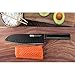 OOU Pro Kitchen 7 inch Chef's Knife High Carbon Black Stainless Steel Sharp Knives Ergonomic Equipment
