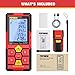 Laser Measure, 196Ft USB Rechargeable Laser Distance Meters with Electronic Angle Sensor, Mute Function, Measure Distance, Area and Volume, Pythagoras POPOMAN - MTM120B