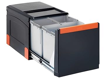 Franke Kitchen Systems Sorter von Abfällen Cube 41 134.0055.271, 34,1 x 47,5 x 33,5 cm, Schwarz