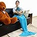 YING LAN Mermaid Tail Crochet Blanket Sofa Quilt for Adult Living Room, All Seasons Soft Sleeping Bags(63