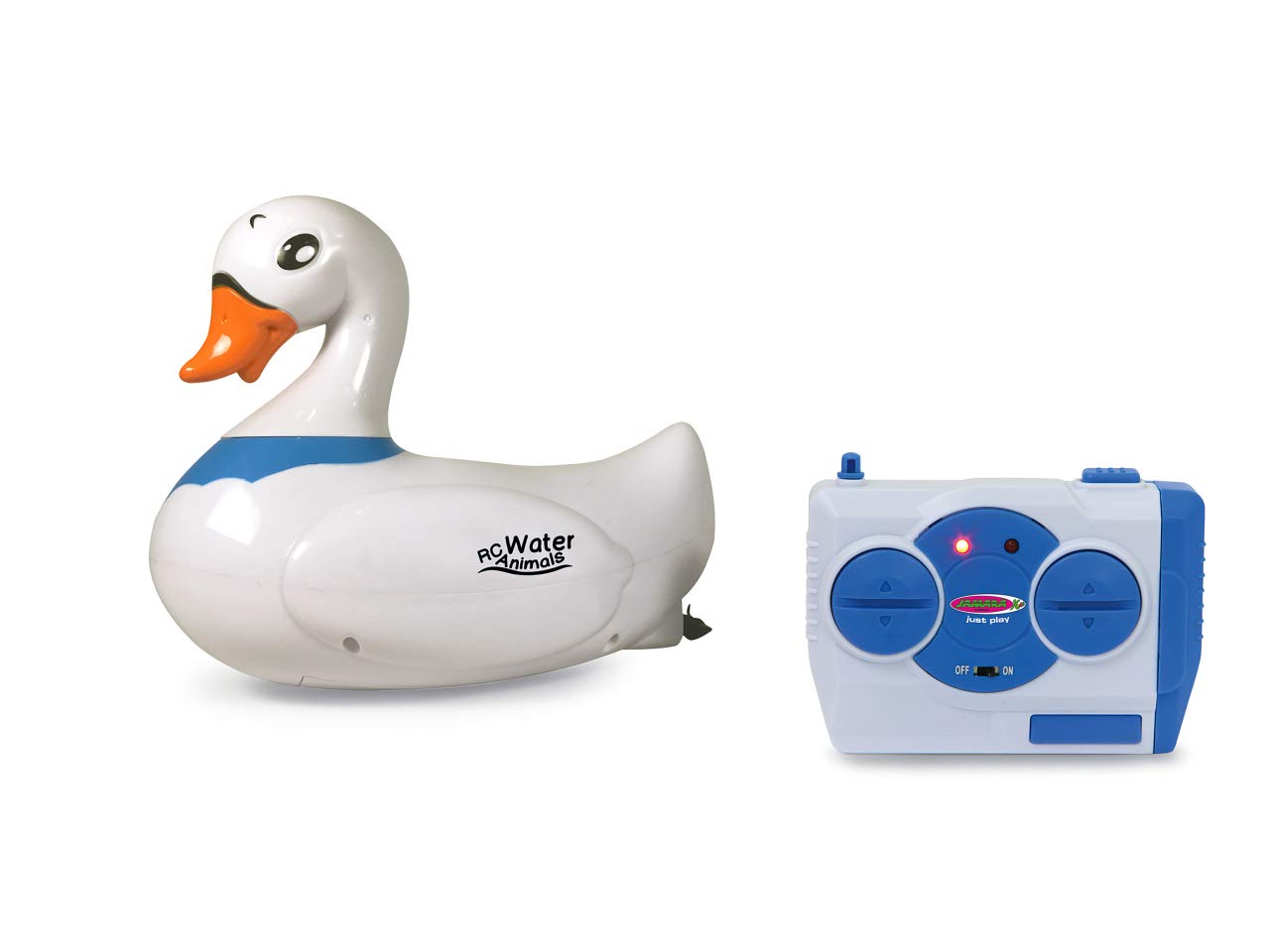 Jamara 410108 - RC Water Animals 2, 4GHz Swan – Multiplayer, 2 Motors, Easy To Steer, Safety Function
