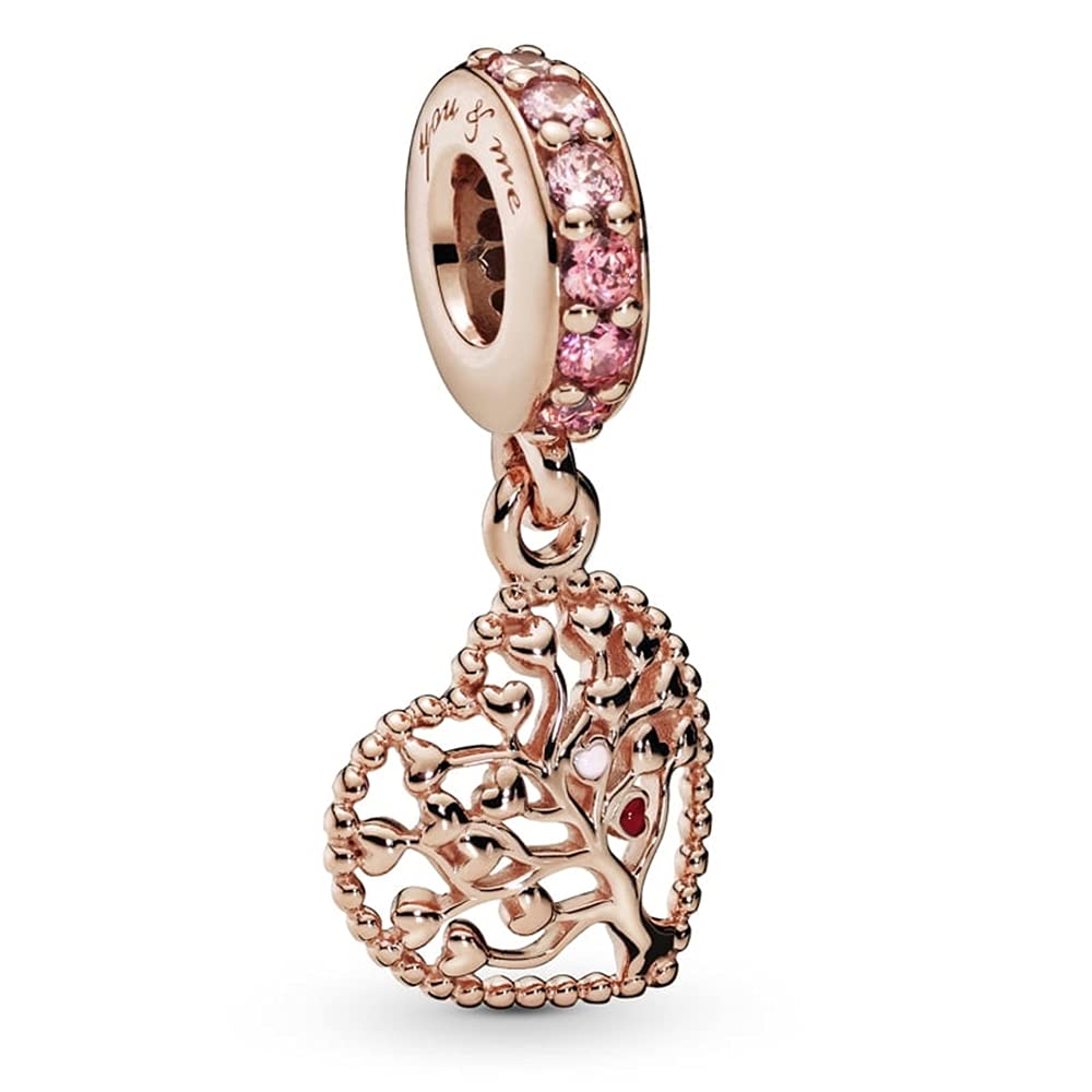 Sunny Day Tree of Love Rose Gold-plated Dangle Charm