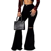 LaiyiVic Bell Bottom Jeans for Women High Waisted Stretchy Skinny Flared Denim Pants