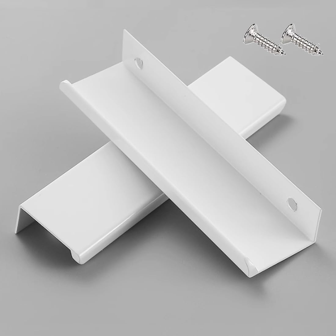 voleseni Drawer Pulls,2pcs Finger Edge Pull Concealed Handle Aluminum,Cupboard Handles 80mm for Home Kitchen Door Drawer Cabinet,Shoe Cabinets, Bedside Tables,Dresser