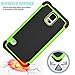 Tekcoo Galaxy S5 Case, [Tmajor] Sturdy [Green/Black] Shock Absorbing Hybrid Rubber Plastic Impact Defender Rugged Slim Hard Case Cover Bumper for Samsung Galaxy S5 S V I9600 GS5 All Carriers