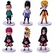 OIVA Set of 6 Pieces Mini Naruto PVC Action Figures Toys Collective Dolls with Stands (21st Generation)