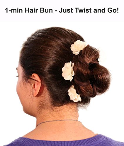5 Uses Hair Flower Crown Headband Hair Bun Maker Necklace