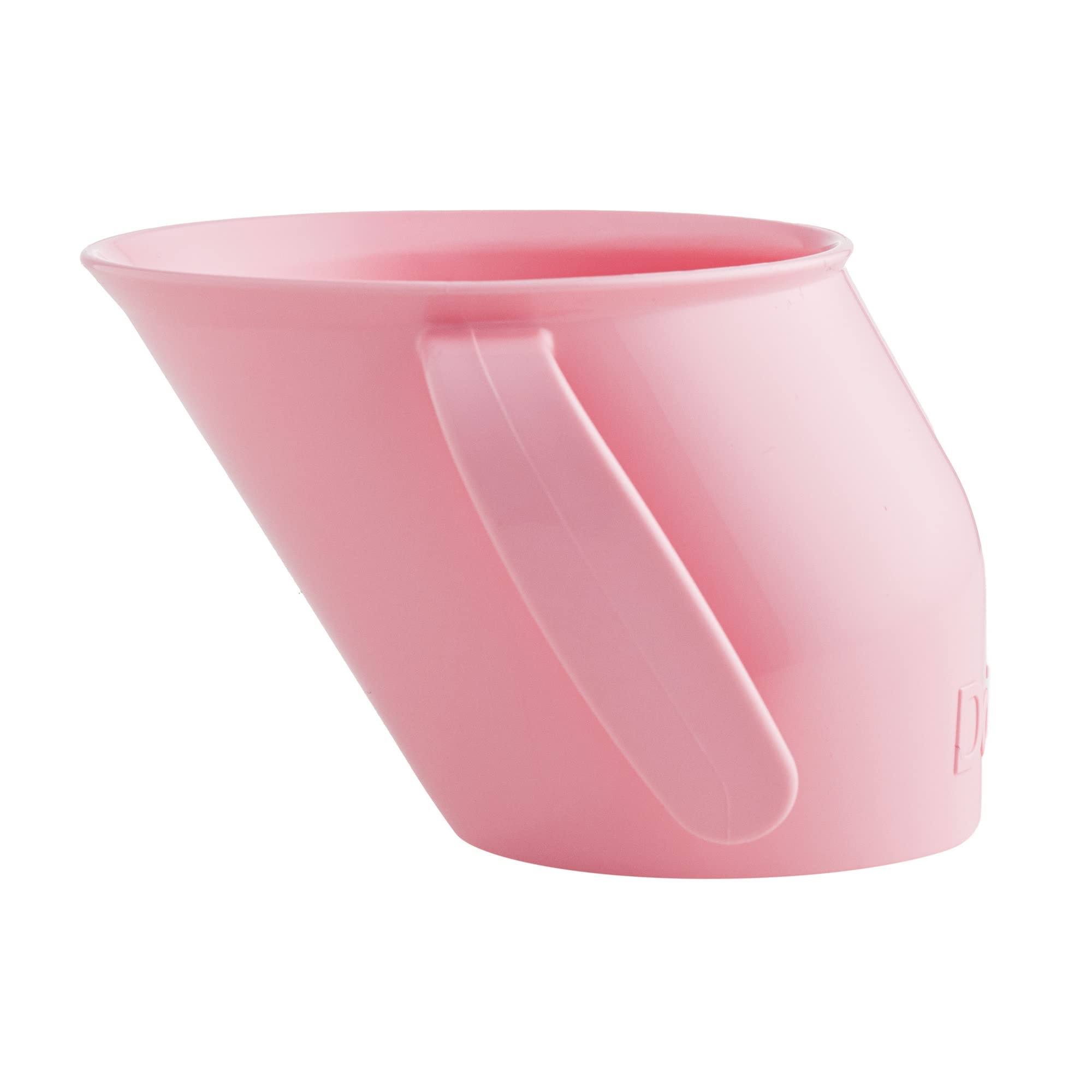 Doidy Cup, Open Cup for Training Baby 6 Months-3 Years, 200ml, Slanted Weaning Cup with Handles for Learning to Drink, BPA Free (Pink)