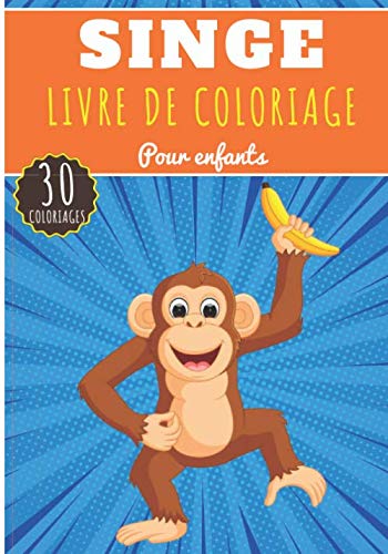 livre de coloriage singe pour enfants filles garcons prescolaire 30 pages et dessins uniques a colorier sur les singes gorille macaque ideal activite la maison french edition licorne