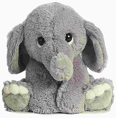 Bridge Global Solutions Soft Plush Grey Elephant with Big Ears Stuffed Animal Toy - Great Christmas or Birthday Gift for Boys, Girls, Children, Babies, and Toddlers