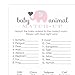 Pink Elephant Baby Shower Game Animal Match ( 25 Pack )