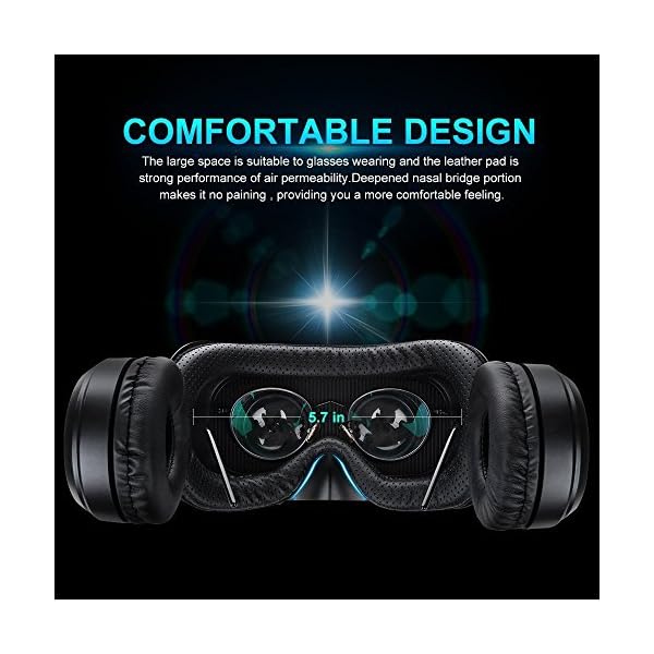 Honggu VR Shinecon VR Headset 3d Glasses Virtual Reality Headset for VR Games & 3D Movies Pack with Remote Controller - Image 5