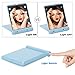 Tavel Mirror -YUSONG Lighted Folding Compact Led Mirrors, Handheld Makeup Mini Mirror, Portable Cosmetic Mirror Pocket Purse Size Bright Light Up In Dark Focus Illuminated Mirrors (Blue)