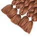 Lady Corner Ombre Braiding Hair 24inch Jumbo Braids High Temperature Fiber Synthetic Hair Extension 5pcs/Lot 100g/pc for Twist Braiding Hair (24inch(Pack of 5), Auburn Brown)