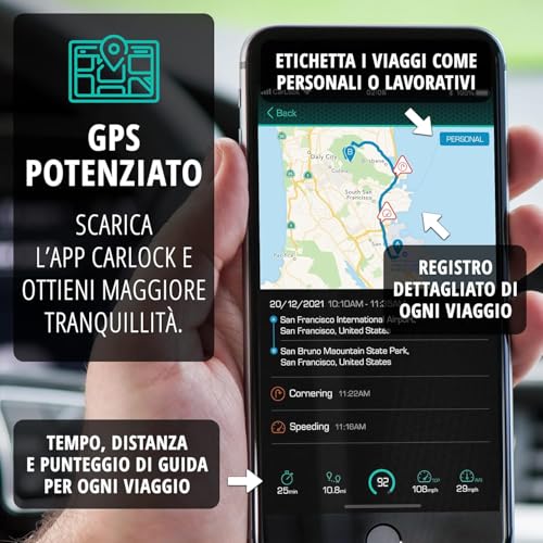 CARLOCK BASIC: Car Anti-Theft, Real Time GPS Tracker with Smart Phone Alarm System, Device and App, Accurate and Easy to Use