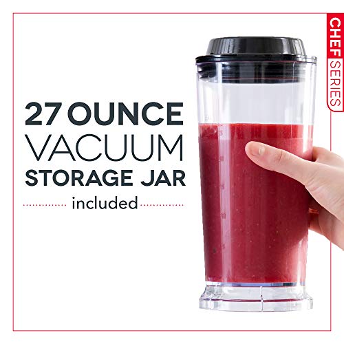 Dash Vacuum Sealer + Blender with Stainless Steel Blades for Juices, Coffee Drinks, Frozen