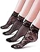 VERO MONTE 4 Pairs 4 Styles Women's Lace Fishnet Ankle Socks - Patterned Socks