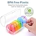 DANYING Large Pill Organizer 2 Times a Day, Weekly Pill Box, AM PM Pill Case, Rainbow Pill Container 7 Day, Twice A Day Vitamin Case