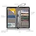 Passport Wallet - Family Passport Holder - Travel Wallet for Women Men Documents Organizer (Black)